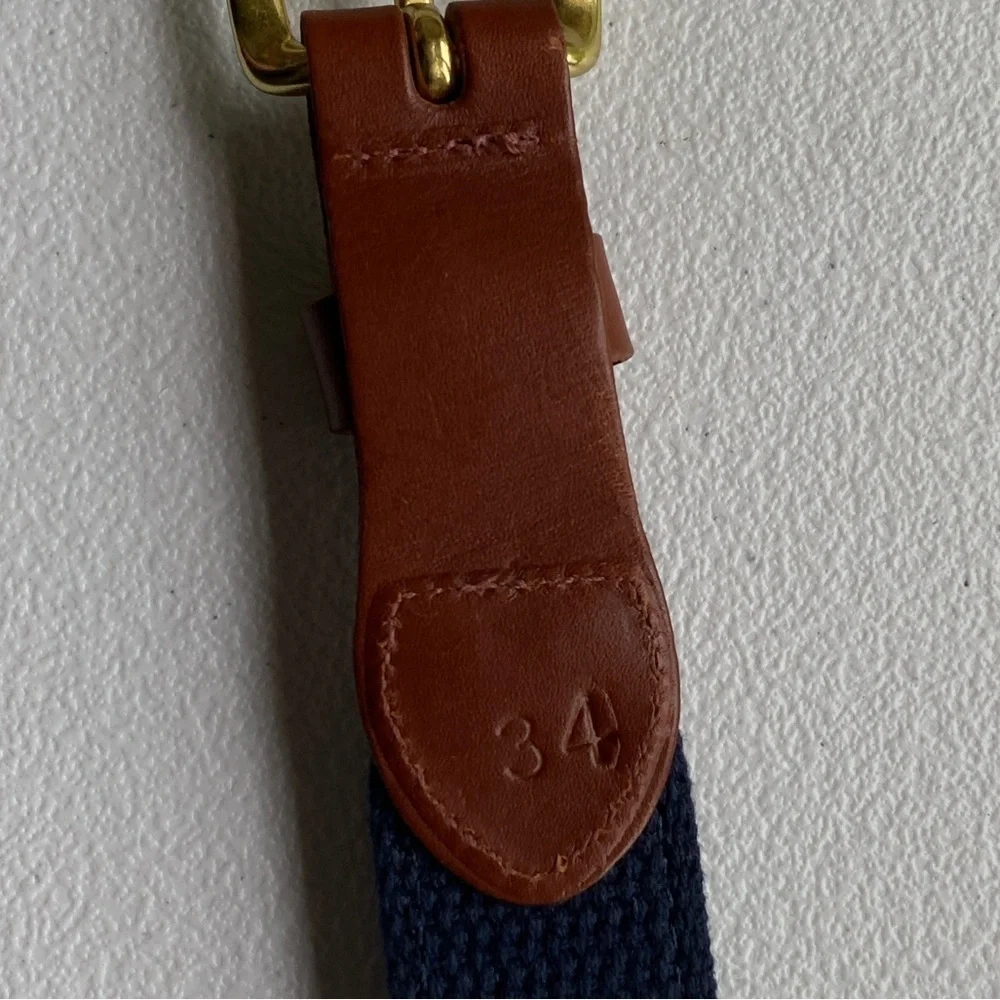 Blue and Red Patterned Belt with Nautical Flags 34”